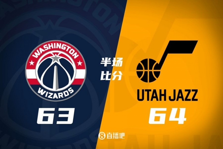  状元之争！半场战报：奇才63-64落后爵士 萨尔20分&塞克斯顿16分